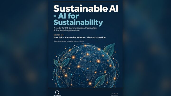 Sustainable-AI_Beitragsbild_komplett_447x306 Cover eines Readers über nachhaltige KI mit einer globeartigen Darstellung und Pflanzenmotiven.